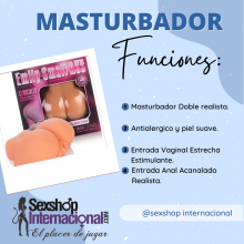 EMILY ASS MASTURBADOR DEL PLACER NAL Y VAGINAL SEXSHOP PTE PIEDRA